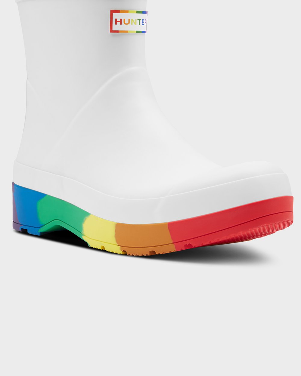 Hunter Original Pride Heeled Rain Play Boots - Discount Mens White - JFWQPL270